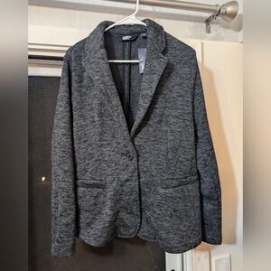 Land's End Heathered Gray Stretch Casual Blazer - Size M
